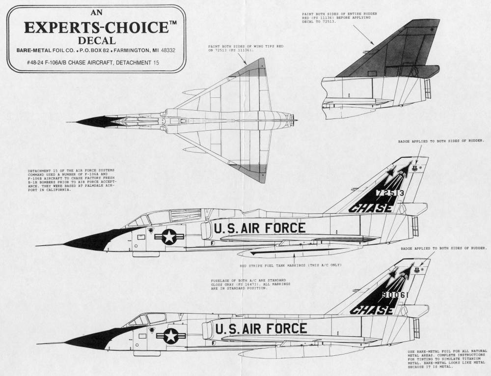 48-24 F-106A/B CHASE FOR B-1