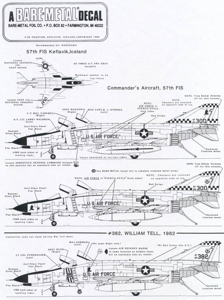 48-3 DECAL F-4E 57TH FIS, KEFLAVIK
