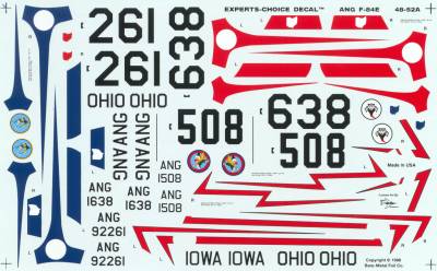 48-52 DECAL F-84E/G 1/48 SCALE