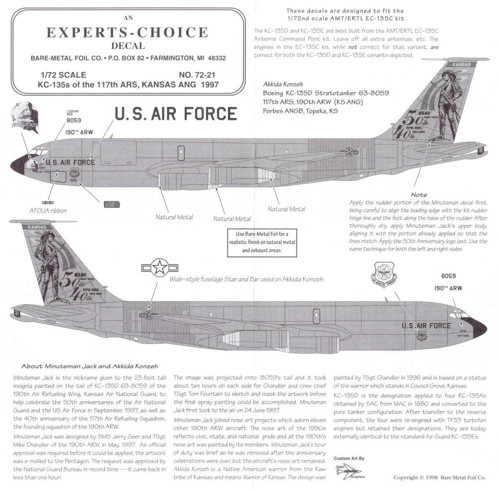 72-21 KC-135 TANKERS TOPEKA KS