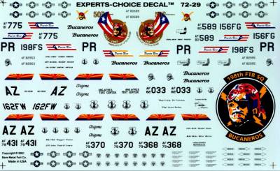 72-29 F-16A/B PUERTO RICO ANG 198th 50TH ANNIV.